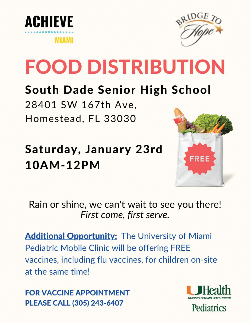 Achieve Miami Food Distribution Redland Middle